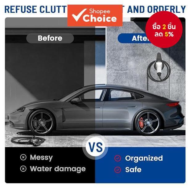 Ev สายชาร์จ Wall Mount Bracket เหมาะสําหรับ J1772 สาย Hook, EVSE Car Charger Cable Tidy-up Managemen