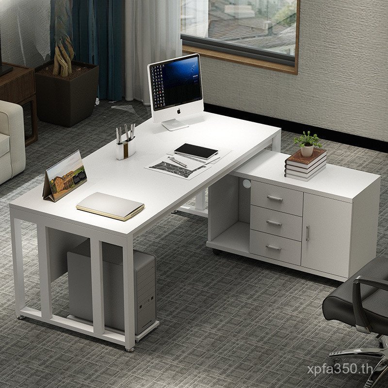 แฟชั่นบิ๊กโต๊ะทํางานบิ๊กโต๊ะทํางานเจ้านายผู้จัดการโต๊ะเก้าอี้ที่เรียบง่ายเดียวซูเปอร์วิสเตอร์ตารางเจ