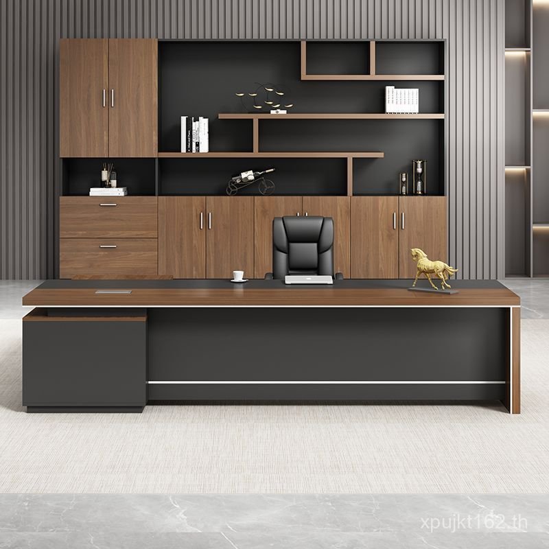 สํานักงานเฟอร์นิเจอร์ที่เรียบง่ายขนาดใหญ่ Workbench Boss ตารางโมเดิร์น Supervisor โต๊ะเก้าอี้รวมกัน 