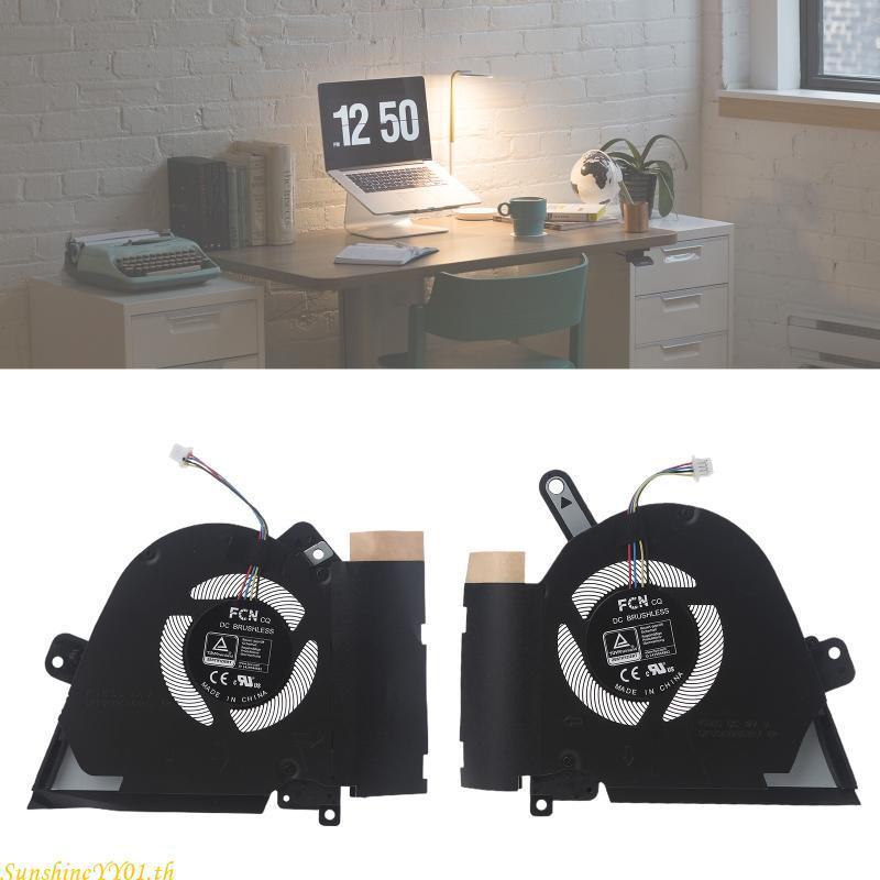 SUN สําหรับ TUF Dash F15 FX516 FX516P FX516PM FX516PC CPU GPU พัดลมระบายความร้อน 12V 1A 4-pin แล็ปท็