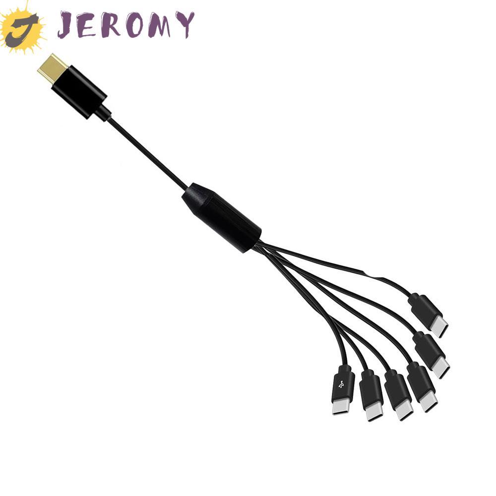 JEROMY Multi USB C To USB C Cable, 50cm8150cm USB Y Splitter สายแยก USB C, สายโทรศัพท์มือถือ 6 in 1 