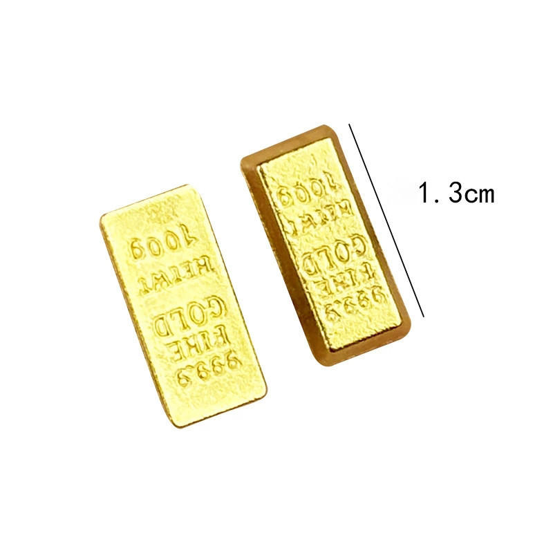 100ชิ้นมินิจําลองเงาทองบาร์พลาสติกฟอร์จูนเครื่องประดับคลาสสิกของขวัญจีนสําหรับเทศกาลบ้าน - รูปที่ 6