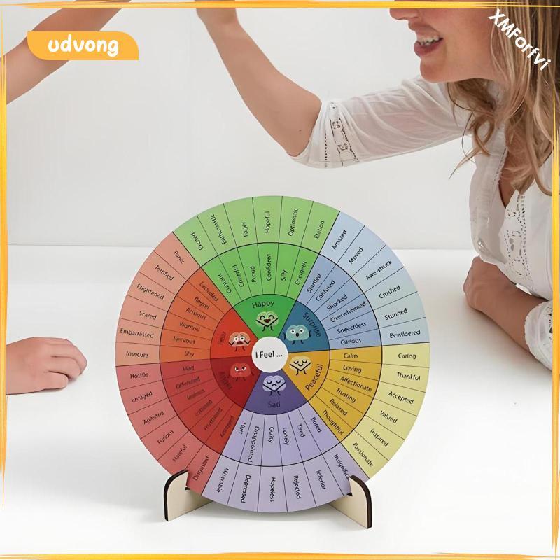 [udvong] Feeling Wheel Decor ของตกแต่งโต๊ะทํางานสําหรับ Study Room Gift School Counseling