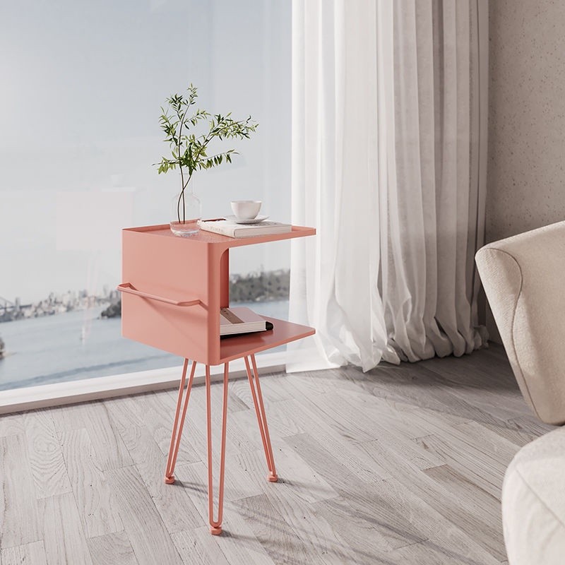 Macaron side table simple balcony mini coffee table table bedroom room shelf nordic side table simpl