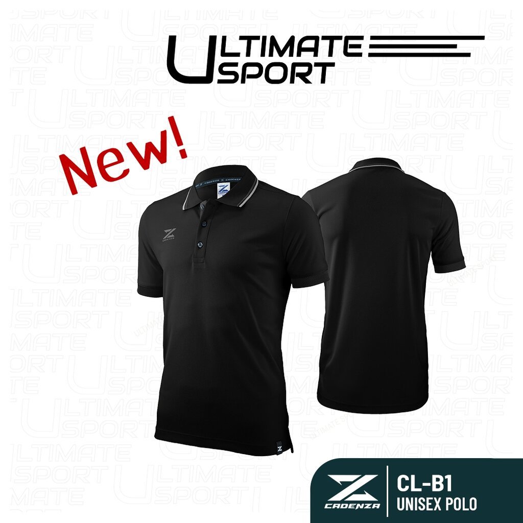 CADENZA เสื้อโปโล เสื้อคอปก ผู้ชาย พรีเมี่ยมโปโล คาเดนซ่า รุ่น CL-B1 สีดำ Limited
