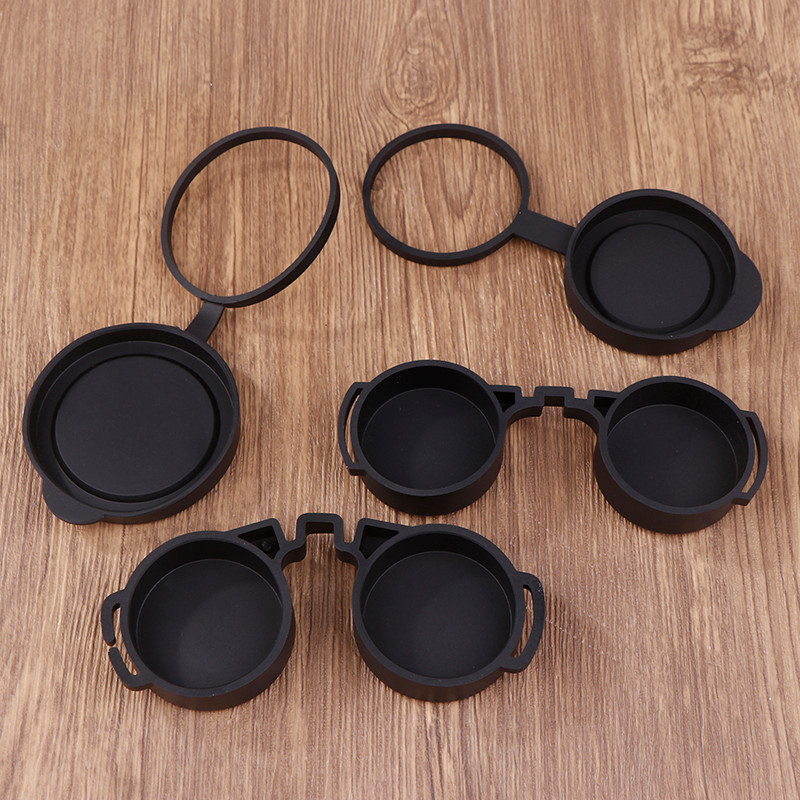 Binoculars Protective Rubber Objective Lens Caps 42mm/50mm Binocular Eyepiece Lens Cover Telescope C