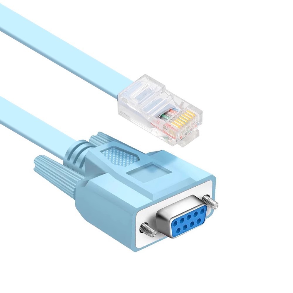 สายคอนโซล USB RJ45 Cat5 Ethernet To Rs232 DB9 COM พอร์ต Serial หญิงเราเตอร์แบบโรลโอเวอร์อะแดปเตอร์เค