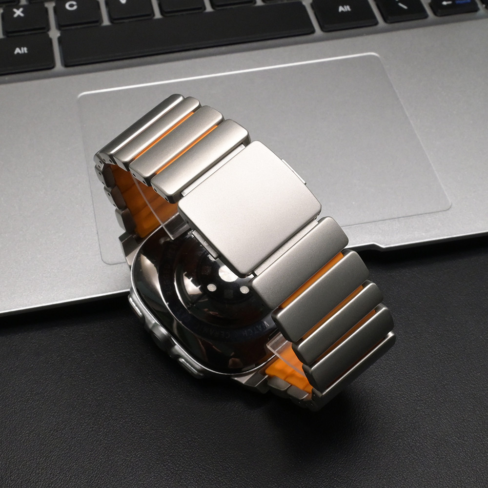 สายสแตนเลสหรูหราสําหรับ Samsung Galaxy Watch Ultra 2025 สายรัดข้อมือยางสําหรับนาฬิกา Galaxy Ultra 2024 47 มม.อุปกรณ์เสริม ราคา ถูกที่สุด ดีลบีเคเค แกลเลอรีภาพที่ 4