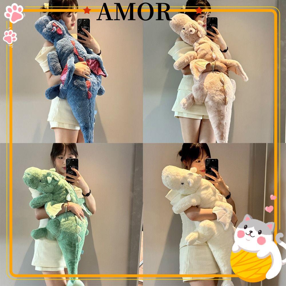 AMOR ตุ๊กตามังกรบิน หมอนตุ๊กตา Tyrannosaurus 70/110 ซม. มีปีกบินหมอนนอนหลับของเล่นไดโนเสาร์เด็ก