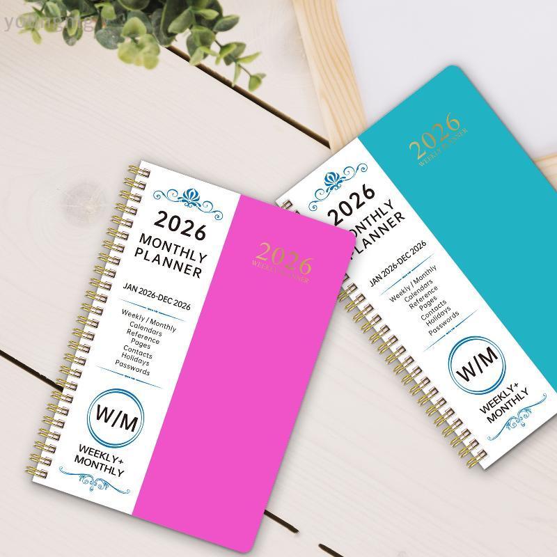 [YG] 2026 Planner Notebook พร้อมแท็กดัชนี Coil A5 ขนาด 365 วันไดอารี่ Office Work Planner Schedule N