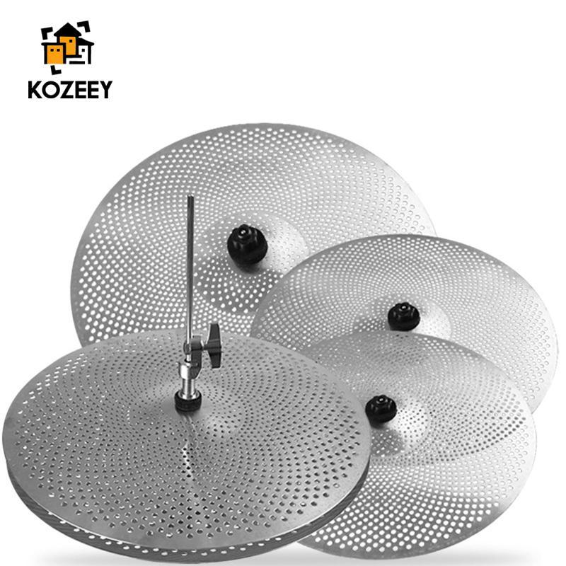 [KOZEEY] Quiet Cymbal Mute Alloy Cymbal Pack ชุดเครื่องมือเพอร์คัชชัน Silent Cymbals สําหรับ Drummer