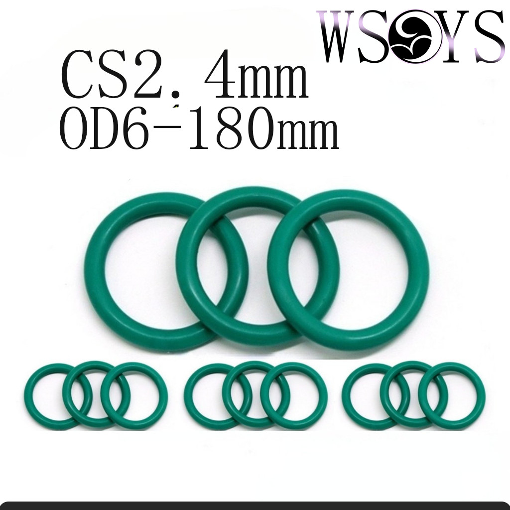 ซีล O-Ring โอริง เขียว ยางฟลูออรีน FKM ปะเก็น Exhaust Manifold Gasket Seal O-ring CS2.4mm OD6-180mm 