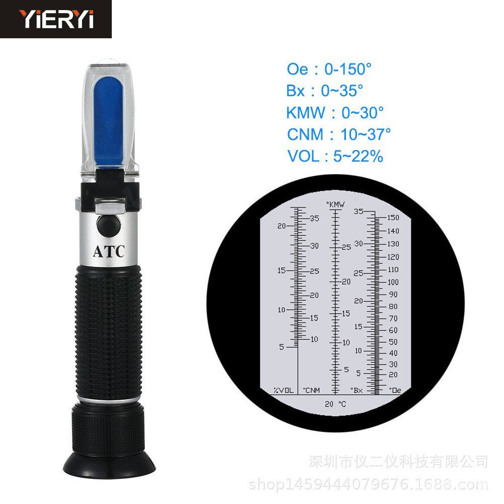 °Brix Meter เครื่องวัดขนมหวาน Refractometer เครื่องตรวจจับน้ําผลไม้มือถือเครื่องดื่ม OE-150 Refracto