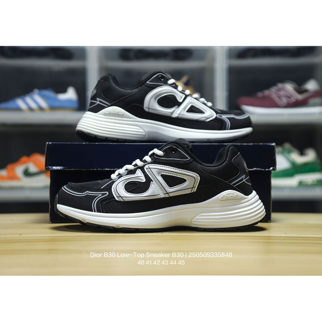 Dior B30 Retro Low-Top รองเท้าลำลองสไตล์คลาสสิก