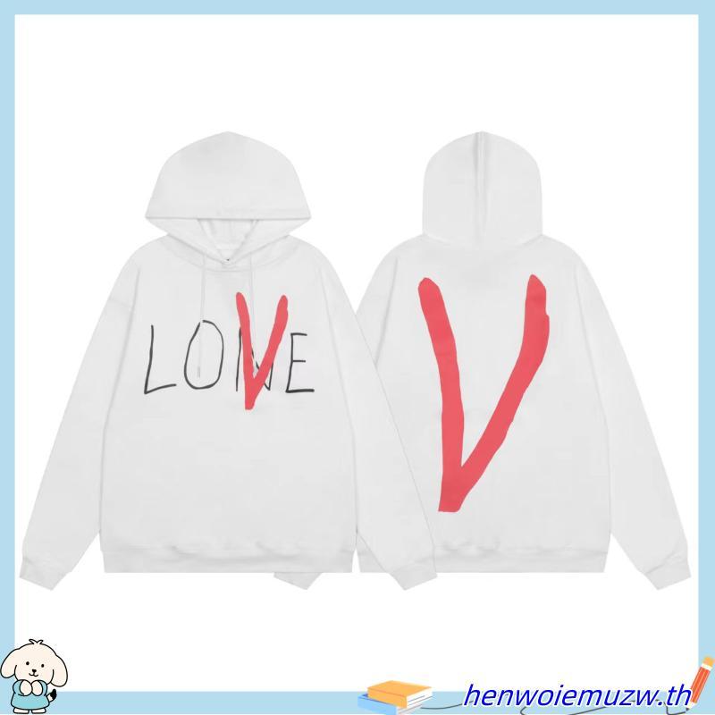 Vlone high street แฟชั่น 3m ไอคอนสะท้อนแสงพิมพ์เสื้อฮู้ดลําลองสบายJK;FUY