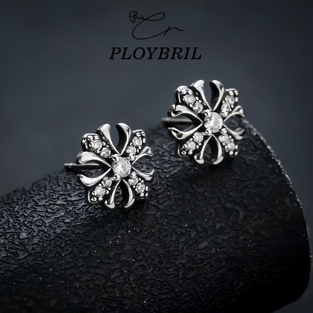 PLOYBRIL ต่างหูไม้กางเขนฮิปฮอปวินเทจอินเทรนด์พร้อมฝังหินสําหรับผู้ชายและผู้หญิงเครื่องประดับทุกวัน E024 ราคา ถูกที่สุด ดีลบีเคเค แกลเลอรีภาพที่ 9