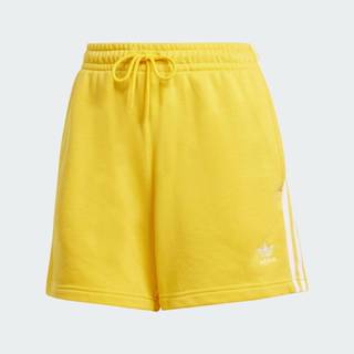 adidas Lifestyle 3-Stripes French Terry Shorts Women Yellow …