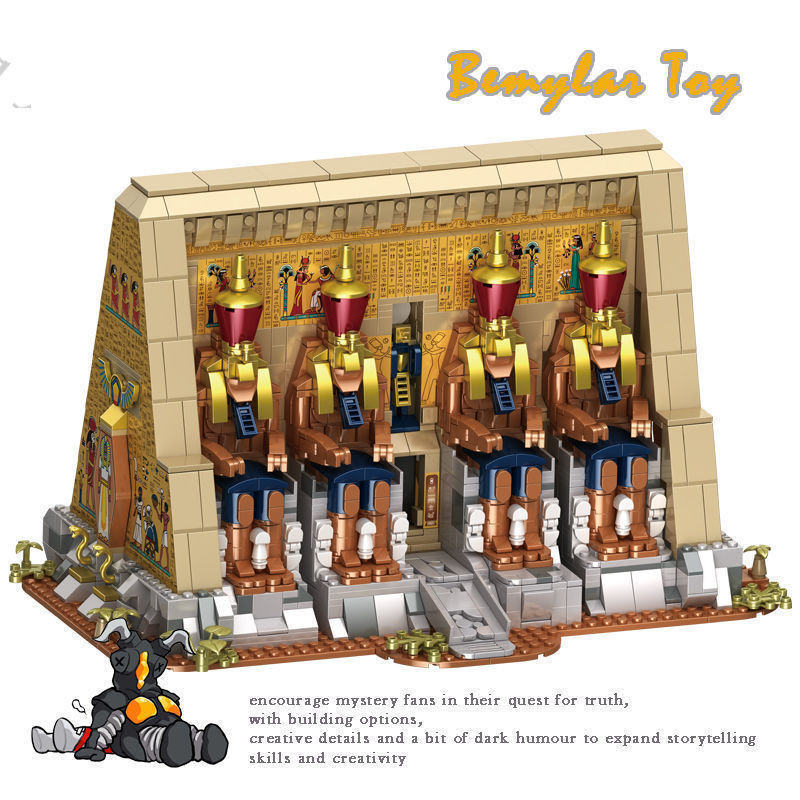 Bemular Hobby BM2X เข้ากันได้กับ Aswan Abu Simbel Temple 2568 PCS Building blocks ET8