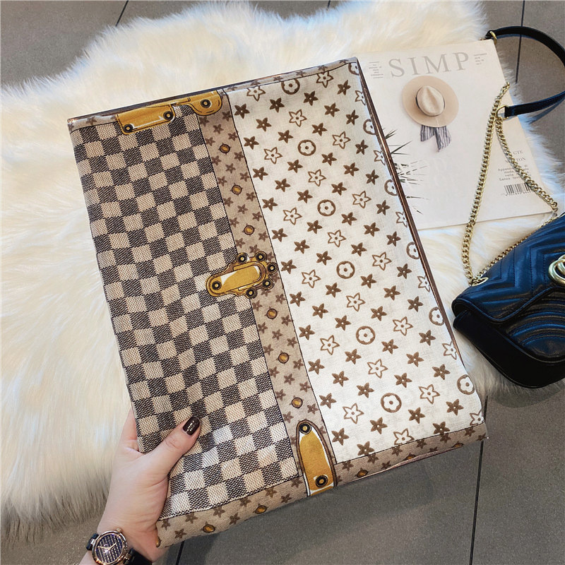 ผ้าพันคอลายหมากรุก สไตล์ไฮเอนด์ มัลติฟังก์ชัน เหมาะสำหรับฤดูหนาวและใบไม้ร่วง - รูปที่ 6