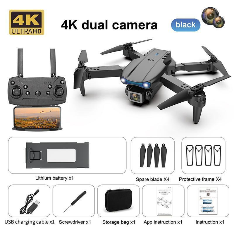 DLI Drone E99 พร้อมกล้อง 4K Auto Stabilization Wifi Video/Photo พับได้