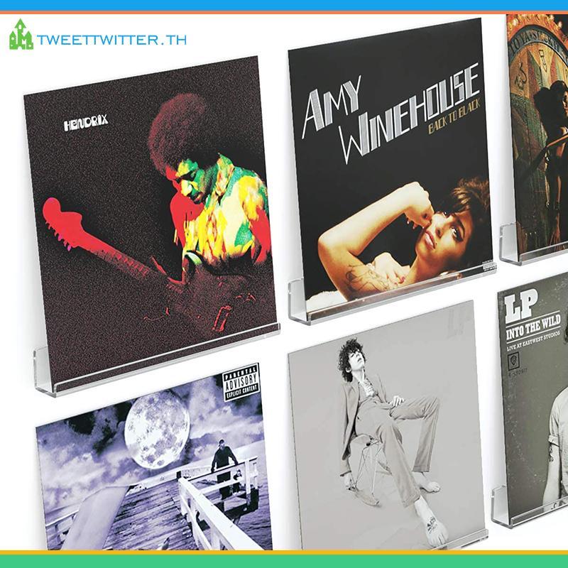 ทวีตไวนิลบันทึกชั้นวางที่วางติดผนัง-แสดงแผ่นเสียงประจําวันของคุณ-ตกแต่งบ้าน ไทย