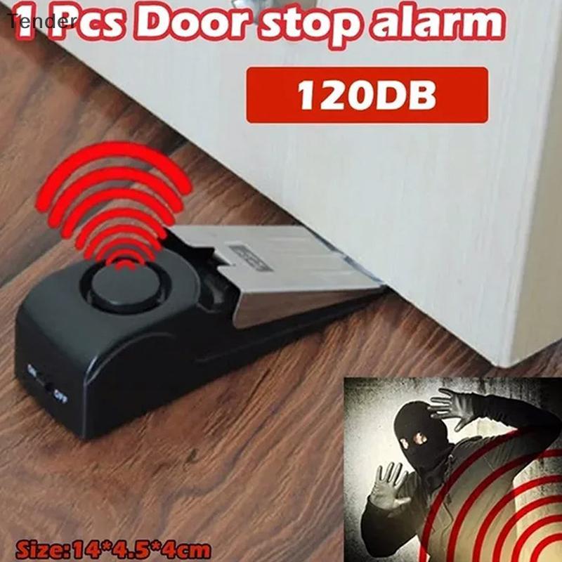 [ที่ต้องการ] 120 Db Wireless Door Stop Stopper Alarm Blo Bloing System Anti-theft Burglar Stop System Security Home Wedge Shaped [ขาย]