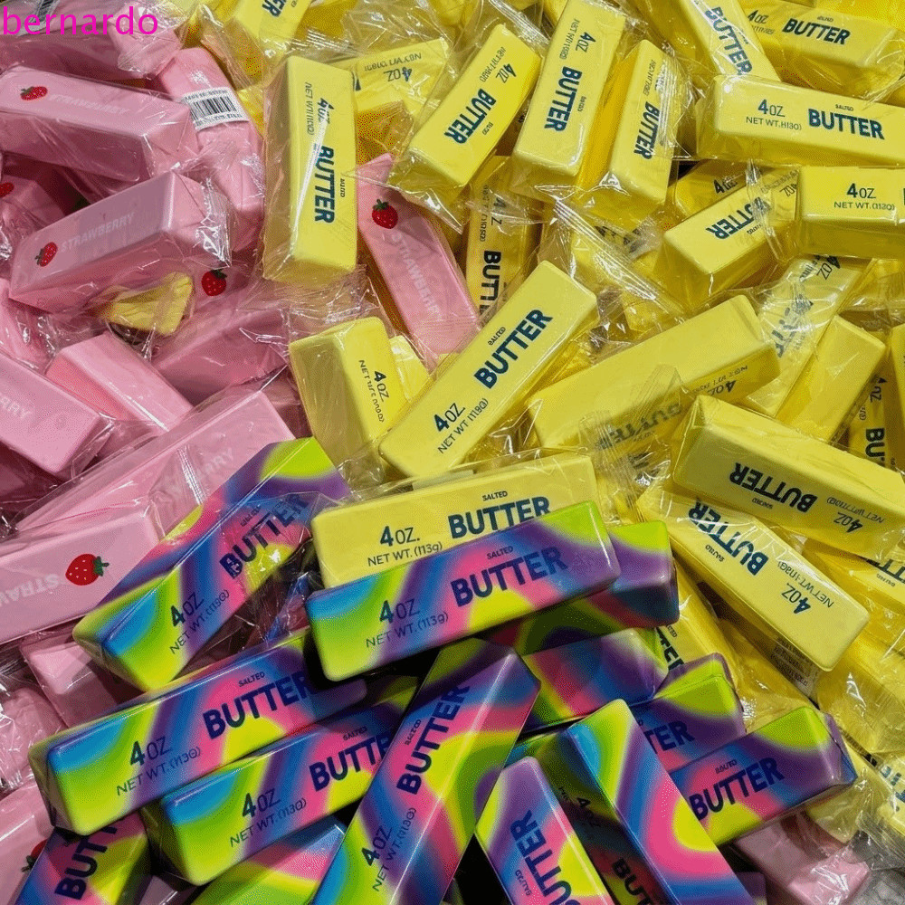 BERNARDO ช้า Rebound Butter Stick, Creative Super Soft Butter Stick บีบของเล่น, Fidget ของเล่นความวิตกกังวลบรรเทาที่สมจริงสบาย Butter Stick Pinch ตกแต่งบ้าน