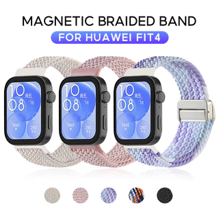 สำหรับ Huawei Watch Fit5/Fit5 Pro สายไนล่อนถักใหม่สำหรับเคเบิล Huawei Watch Fit 4/Fit4Pro สร้อยข้อมือ Smartwatch Cable