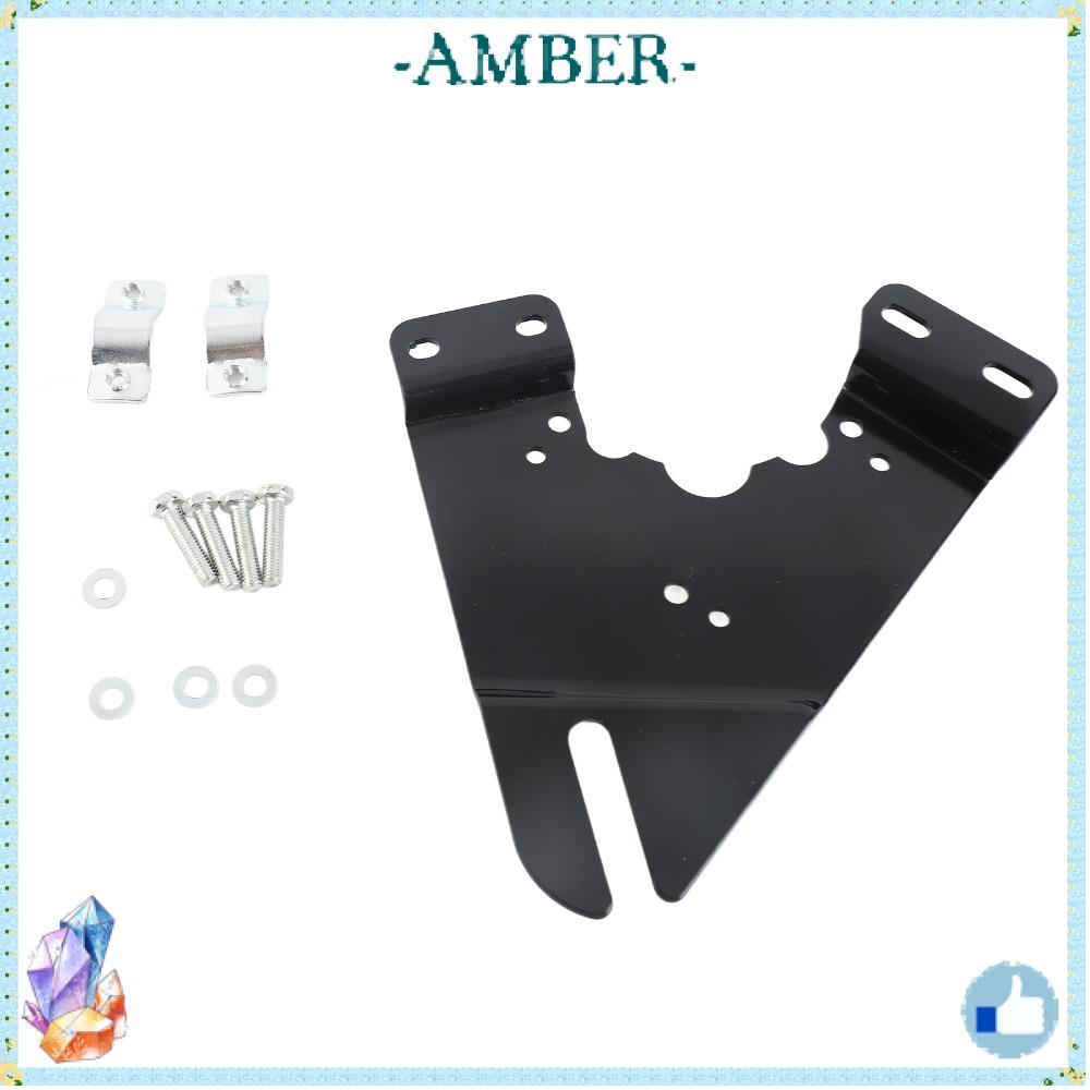 AMBER แผ่นติดตั้งมอเตอร์จักรยานไฟฟ้า น้ําหนักเบา สีดํา ทําจากเหล็กทนทาน สําหรับมอเตอร์ MY1016Z/MY101
