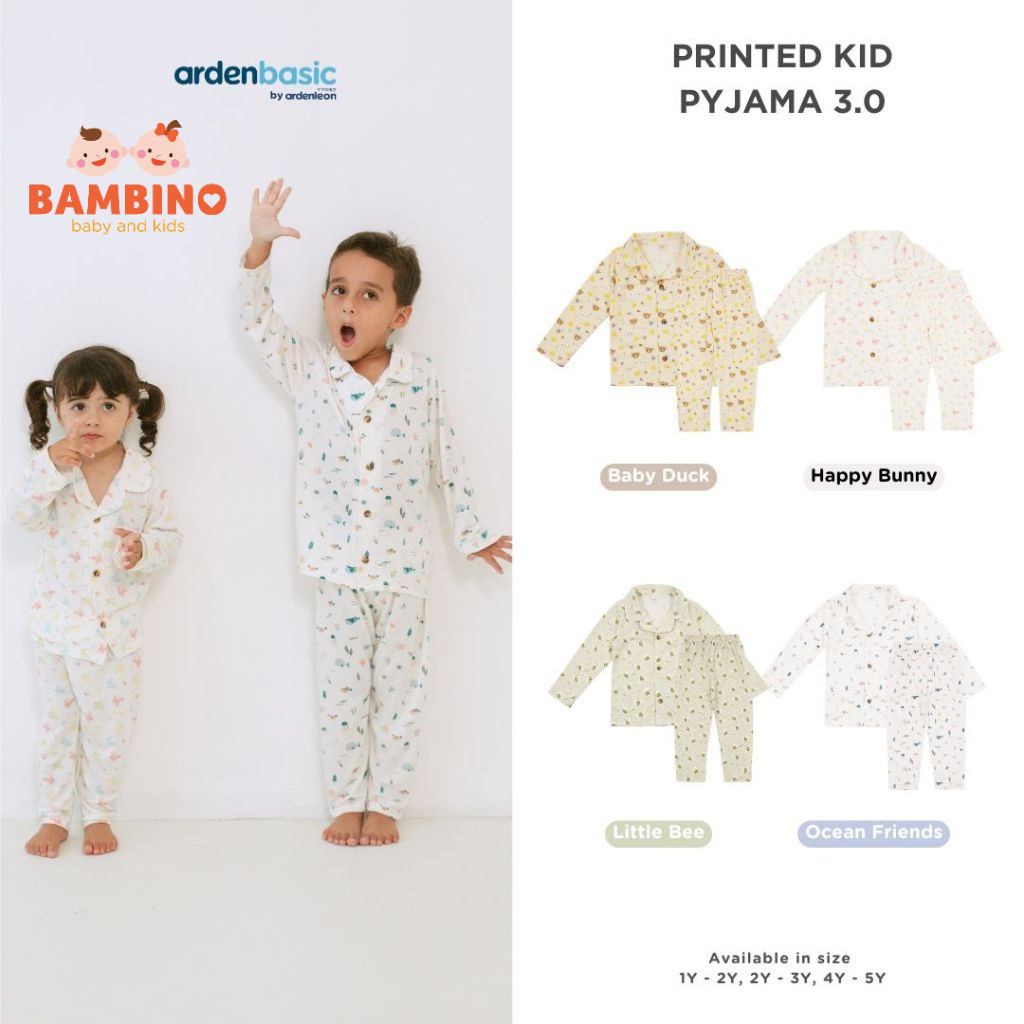 ARDENLEON ArdenBasic พิมพ์ Kid Pyjama ชุดนอนเด็กชุด 3.0