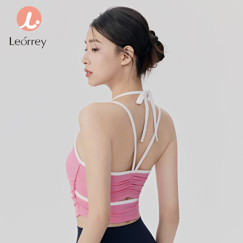 Leorrey สปอร์ตบราคล้องคอสำหรับโยคะและพิลาทิส พร้อมฟองน้ำ thumbnail 3