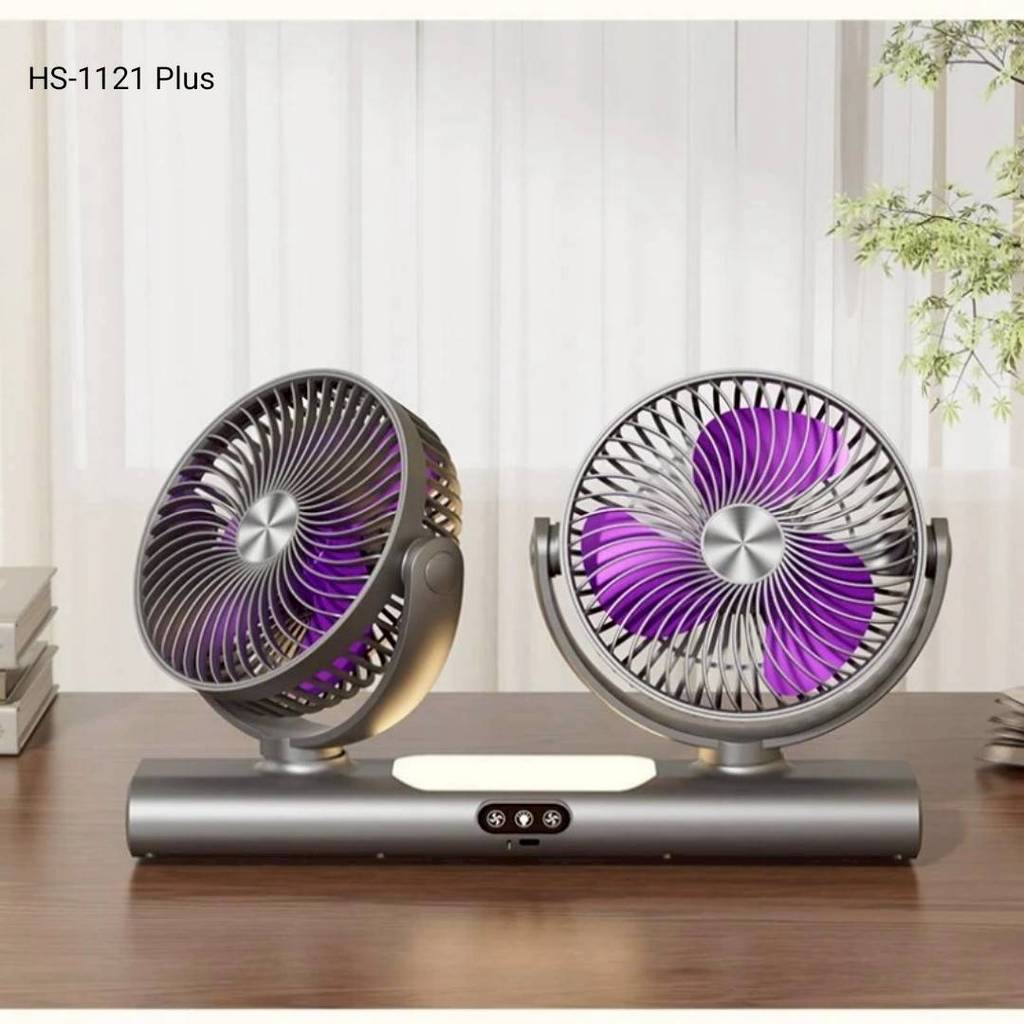 พัดลมคู่มัลติฟังก์ชั่น รุ่น HS-1121 Plus 2-in-1