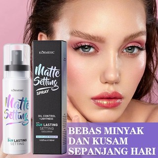 [BPOM]  KORMESIC Makeup Setting Spray Melembabkan Kulit Dan Mengontrol Minyak Berlebih Matte Setting Spray 100ml Flawless Setting Spray Hydrating Long-Lasting Moistizing Lightweight Natural Matte Fine Mist Breathable Setting Spray Minyak Tahan Lama 24 Jam