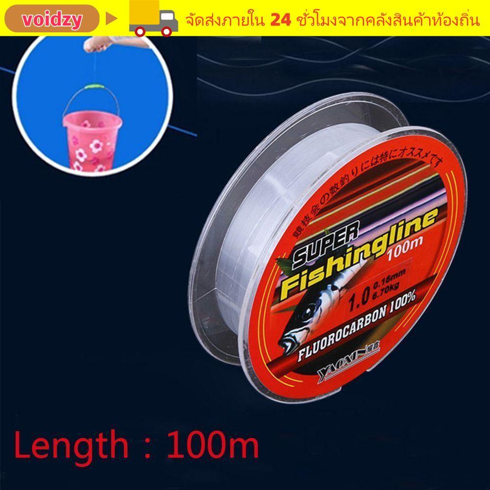 VOIDZY 100m 100% Fluorocarbon สายตกปลา String Angling 0.8-6LB Tackle Wire