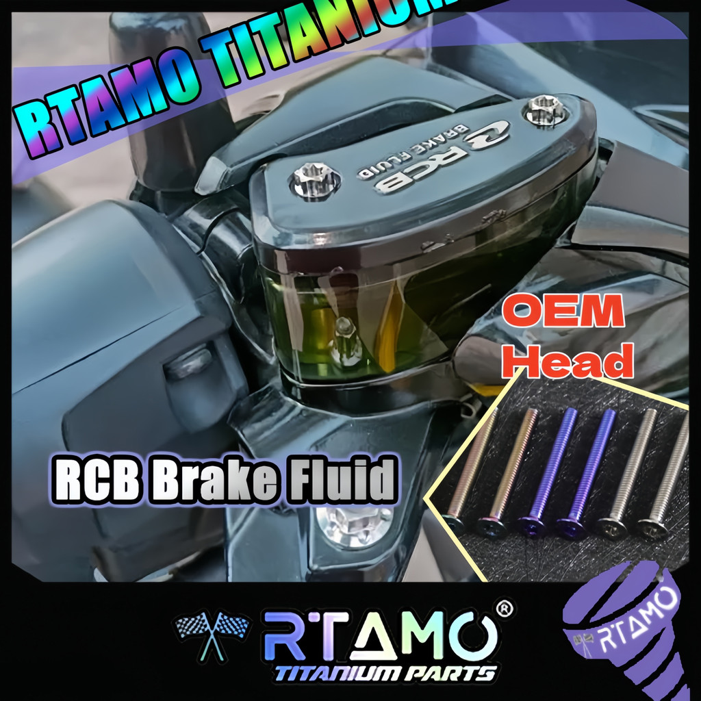 RTAMO ไทเทเนียม Gr5 เบรค Fluid Bolt Fit สําหรับ RCB E2 E3 E4 RCB A1 A2 A3 ปั๊มหนึ่งด้าน 2 ชิ้น
