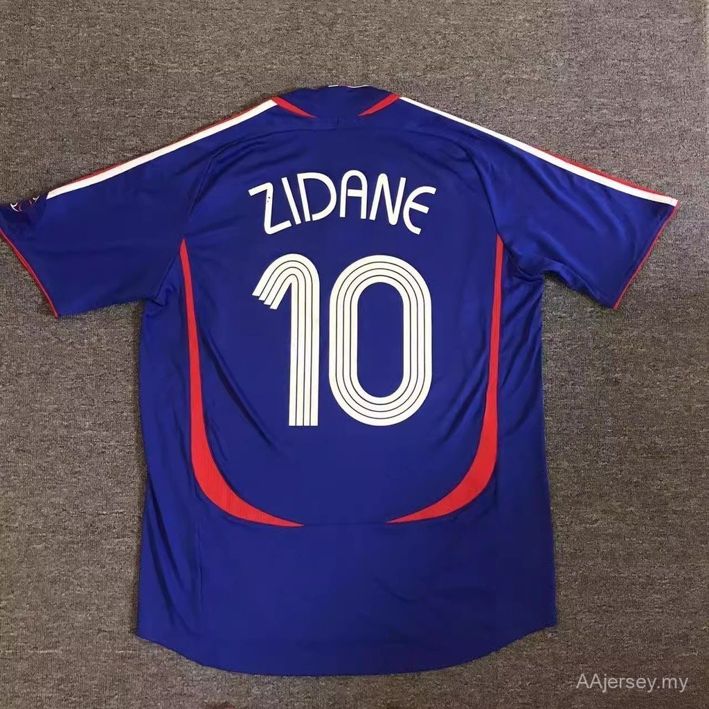เสื้อฟุตบอลทีม World Cup France 2006 ของ Zidane หมายเลข 10 และ Henry หมายเลข 12