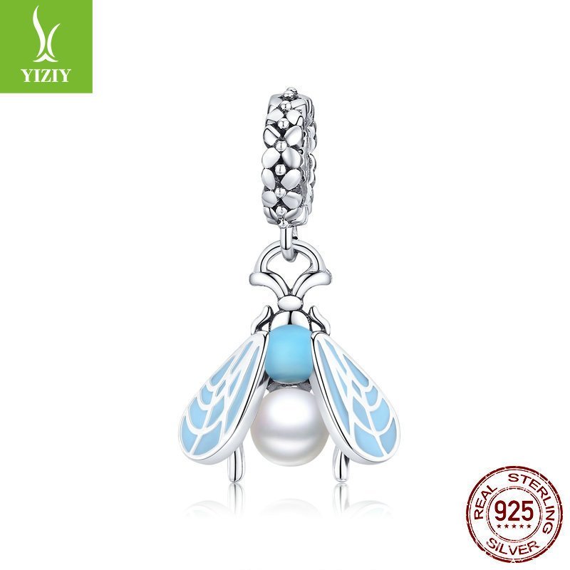 จี้สร้อยคอยุโรป-อเมริกัน สไตล์แมลง สแตนเลสเงินสังกะสี โมธ LAWF SCC1479