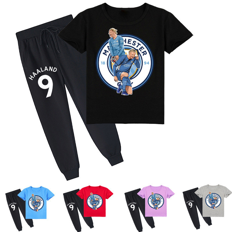 เซตเสื้อยืดแขนสั้นและกางเกงขายาวสำหรับเด็กจากHaaland Banban Garden