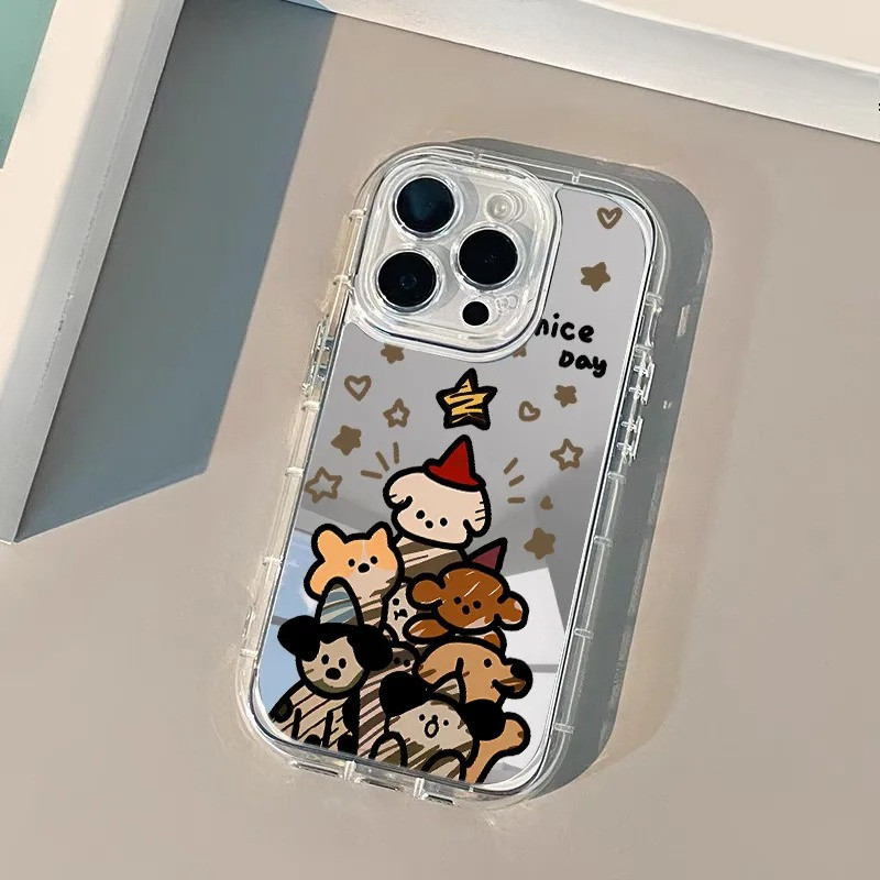 สุนัขน่ารักต้นคริสต์มาสกระจกเคสโทรศัพท์สําหรับHonor X9D X9Cสมาร์ทX9A X9 X8 X7 X7C X7B Magic 8 7 6 5 