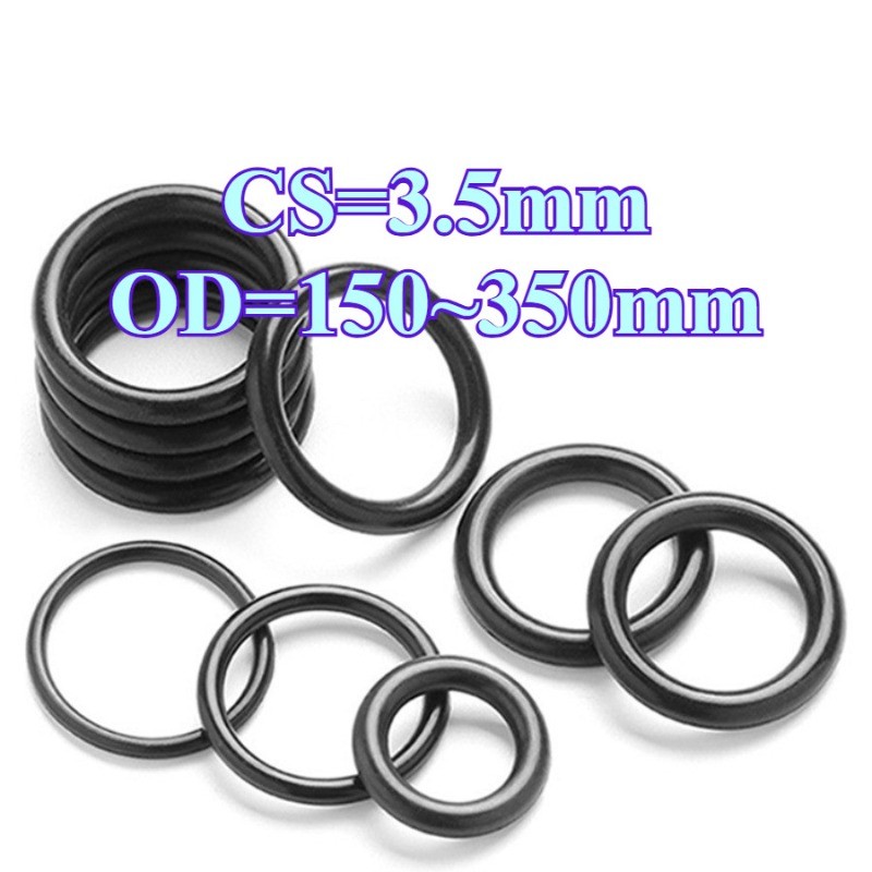 CS3.5mmO แหวน OD150-350MM สีดํา O แหวนทนน้ํามันและทนต่อการกัดกร่อนแหวนปิดผนึก[lrd-fc]