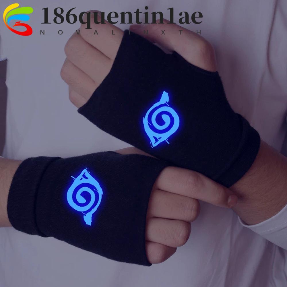 QUENTIN1AE ถุงมือครึ่งนิ้วคอสเพลย์อะนิเมะ Hatake Kakashi Attack On Titan