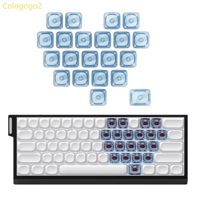Cologogo2 21 ชิ้น PC Blank Keycap MOA Profile 1U 1 25U Heart Keycap คีย์บอร์ดปุ่ม