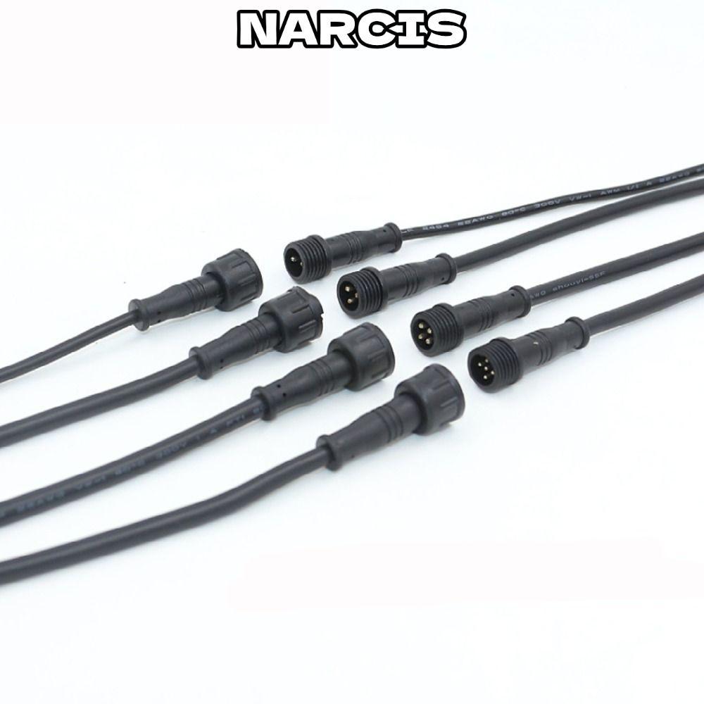 NARCIS ชายหญิง LED Connector, 2Pin 3Pin 4Pin IP67 2Pin 3Pin 4Pin แจ็ค, 20 ซม.สายสีดําแถบไฟ LED
