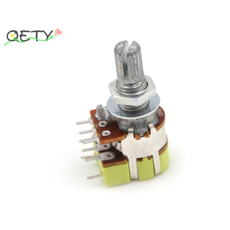 [qetyellow] B50K 50K Ohm Dual Linear Taper Volume Control Switchesometer Switch TH