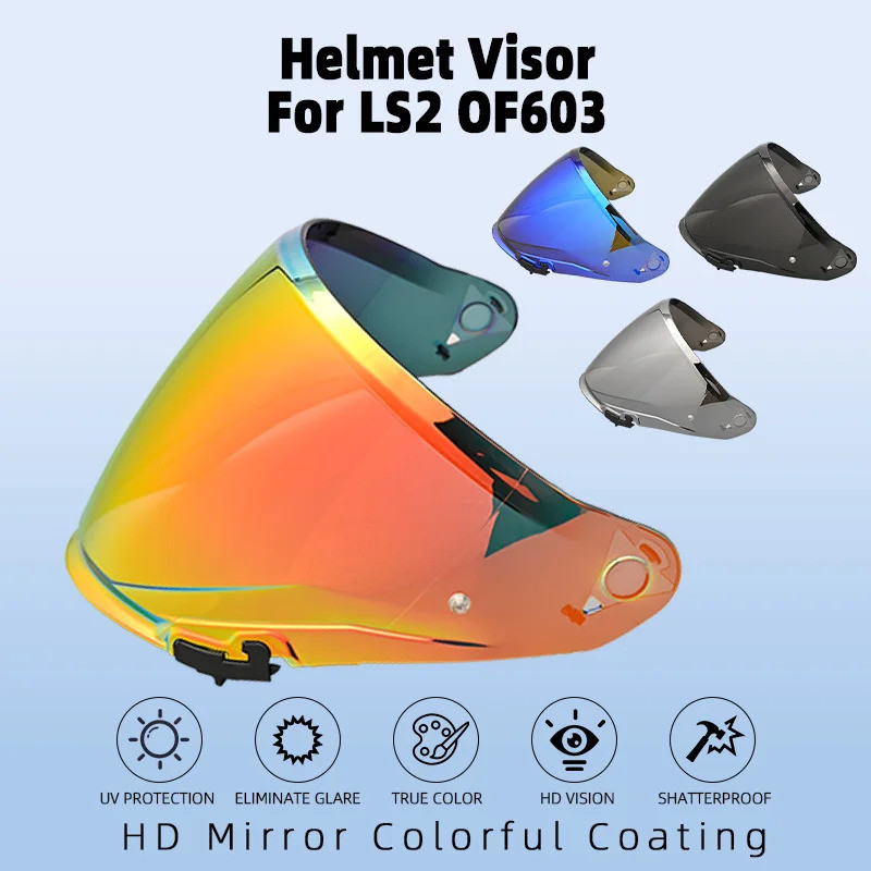 ReadyStockHelmet Visor สําหรับ LS2 OF603 Infinity II หมวกกันน็อคครึ่งกระจกเปลี่ยนอุปกรณ์เสริมรถจักรย