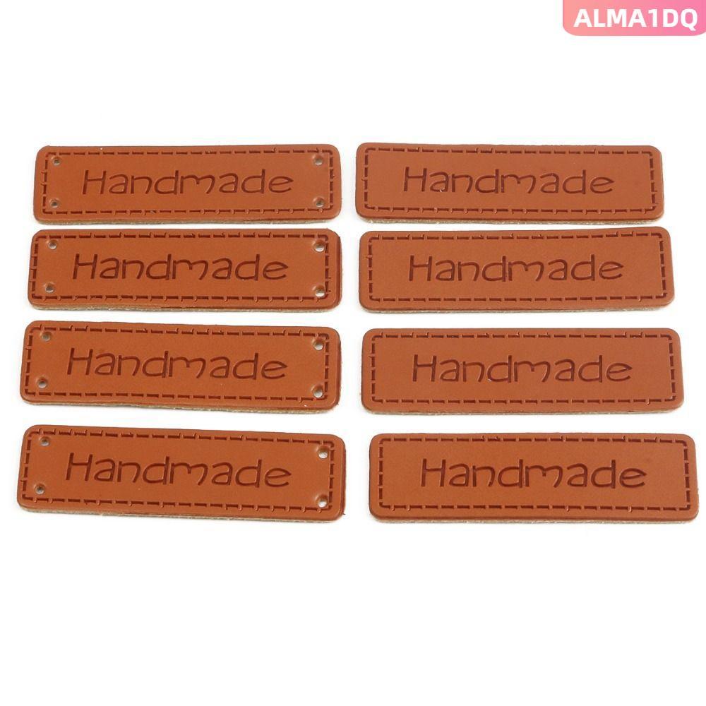 ALMA1DQ 50 ชิ้น อุปกรณ์เสริมเสื้อผ้า พันคอกับหมวกประดับ 1x4 ซม., กระเป๋าเก็บPU หนังแท็ก