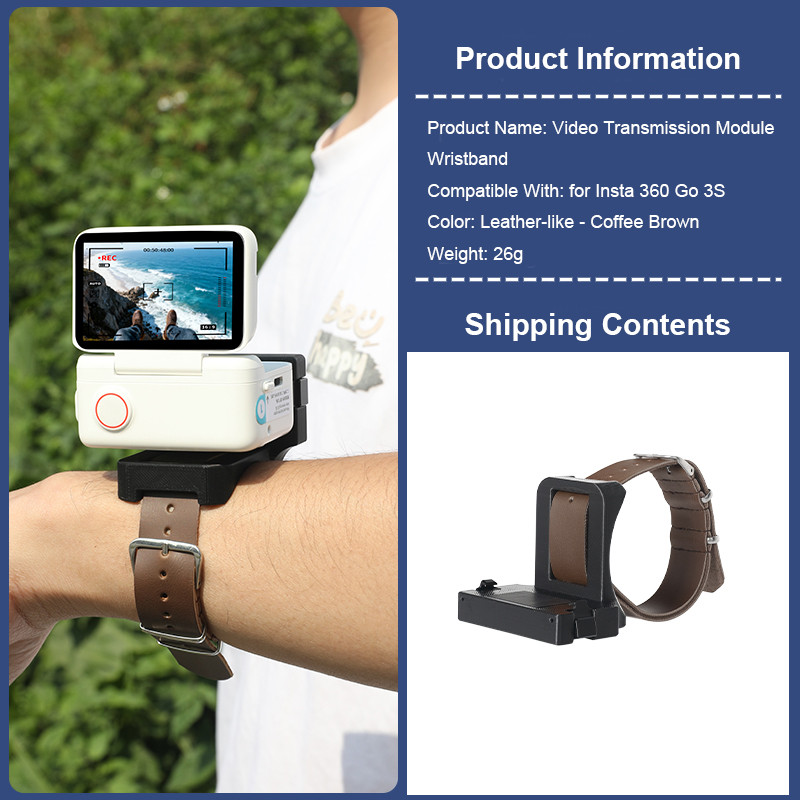 สายรัดข้อมือมือสําหรับ insta360 go 3s กล้องกีฬา Mount สายรัดข้อมือแบบปรับได้สําหรับกล้องกีฬาอุปกรณ์เสริม
