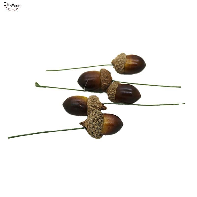 100 ชิ้นตกแต่ง Acornnaments ประดิษฐ์ Acorns หัตถกรรมต้นคริสต์มาสถั่วตกแต่ง