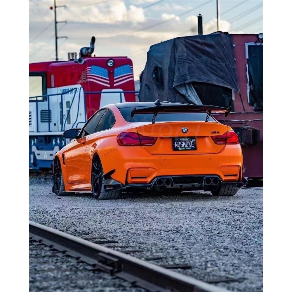 สําหรับ BMW F30 F32 F36 F10 F12 F82 E92 G30 G20 E82 E90 M3 M4 MAD ABS เนื้อไม้สปอยเลอร์ด้านหลังสําหร