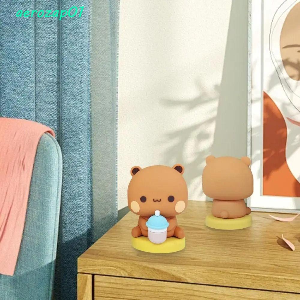AEROZAP Bubu Dudu Panda Bear รูป, Panda Bear Panda Bubu Dudu รูปตุ๊กตา, Kawaii สะสมอะนิเมะรูปการ์ตูน